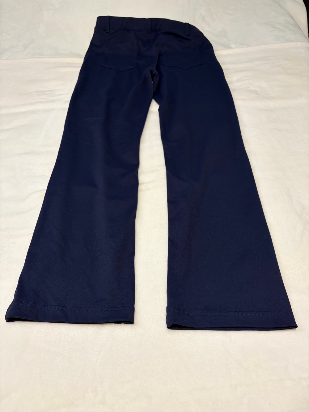 Wide-Leg Navy Performance Pants - Picture 4 of 10